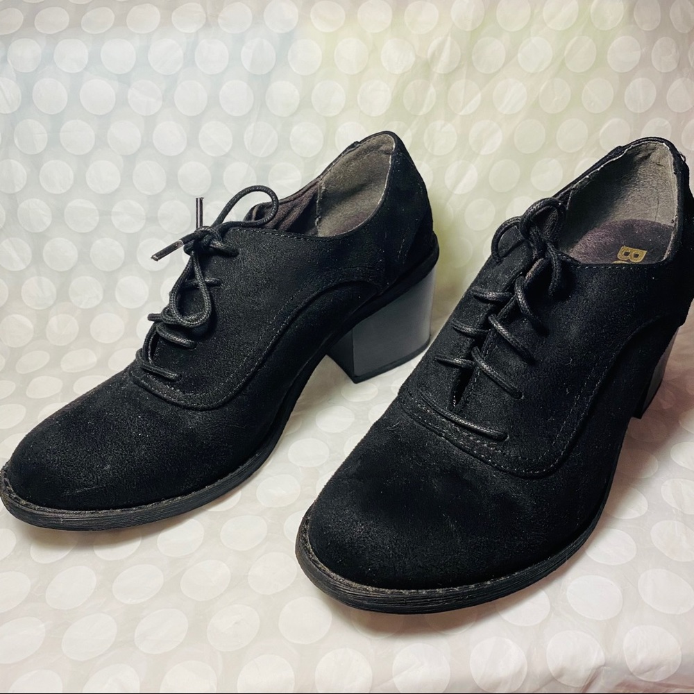 Black Oxford Block Heels